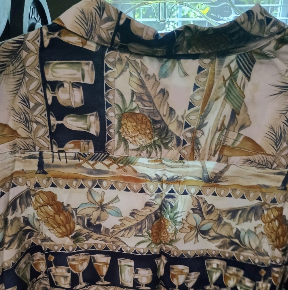 Campia Moda Men's Button Down Hawaiian Shirt Floral Pineapples Size XXL‎ - Picture 4 of 8